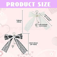 Decorazioni pendenti in plastica ABS con perle finte e poliestere&nbsp;HJEW-YW00468-01