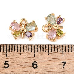 Latón micro pavimenta coloridos encantos de circonita cúbica&nbsp;CU-CBA804C-21G