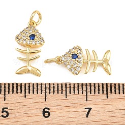 Breloques en laiton avec zircone cubique de micro pave&nbsp;KK-Q085-01E-G