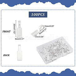 100 pz di ganci piatti in lega stile tibetano con colla&nbsp;FIND-UN0002-33