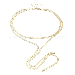 Chaînes de serpent plates en laiton&nbsp;NJEW-P289-08G