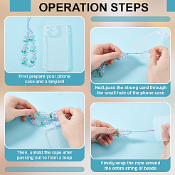 6 шт. 6-х цветные акриловые ремешки для мобильных телефонов&nbsp;AJEW-AN0007-49