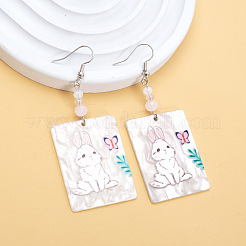 Пасхальные серьги-подвески из акрила и стекла&nbsp;FS-WG4FCF9-01