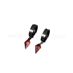 Pendientes colgantes de aro romboidales de latón con circonitas cúbicas&nbsp;WGCB4B5-01