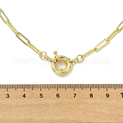 Halsketten aus 4 mm Messing-Büroklammerketten mit Federringverschlüssen für Damen&nbsp;NJEW-JN06007