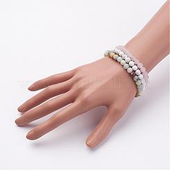 Смешанный драгоценный камень бисер натяжных наборы браслета&nbsp;BJEW-JB02623