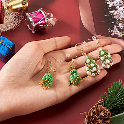 2 пара стеклянных висячих серег 2 стилей&nbsp;EJEW-TA00700