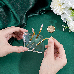 Квадратные акриловые держатели хрустальных шаров&nbsp;AJEW-WH0070-64G-03