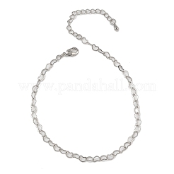 Латунь сердца ссылка браслеты для женщин&nbsp;BJEW-G735-07P