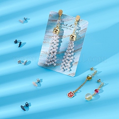 32 pieza de 8 estilos de accesorios para pendientes de acero inoxidable 304&nbsp;STAS-DC0001-42
