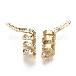 Латунные микропаве прозрачные подвески с фианитом&nbsp;KK-S356-065-NF