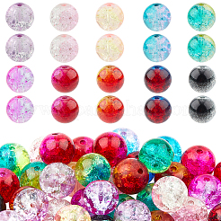Perle di vetro crackle trasparente&nbsp;CCG-PH0003-09D
