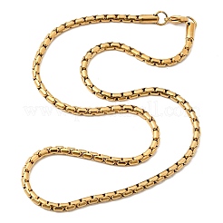 304 Edelstahl-Boxkettenhalsketten für Unisex&nbsp;NJEW-K305-02B-G