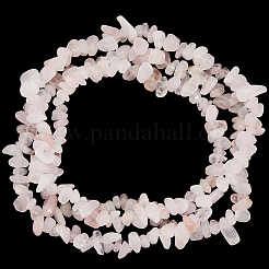 3 нити бусин из натурального розового кварца&nbsp;G-PA0001-36