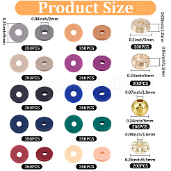 3500 Stück 10 Farben handgefertigte Polymer Clay Perlen&nbsp;CLAY-PA0001-26C