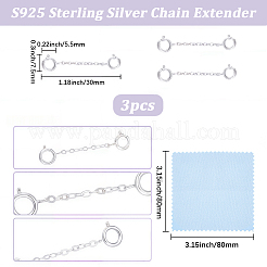 3 Kettenverlängerung aus Sterlingsilber&nbsp;STER-BBC0009-70B
