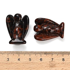 Figurines d'anges sculptées dans de l'obsidienne naturelle en acajou&nbsp;GG-CBA8396-A01