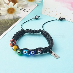 Bracelets de perles de nylon tressés réglables&nbsp;BJEW-JB06603