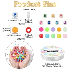 100 шт. Светящиеся акриловые бусины&nbsp;KY-YW0001-88