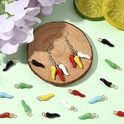 30шт 6 цвета сплава эмалевые подвески&nbsp;ENAM-YW0005-78