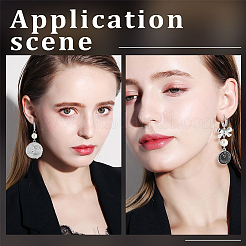 14шт латунные серьги-кольца с микро-паве из прозрачного кубического циркония&nbsp;ZIRC-BBC0003-50