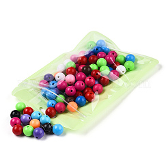 Sachets refermables en plastique couleur macaron avec motif yin-yang&nbsp;OPP-N001-01E-06