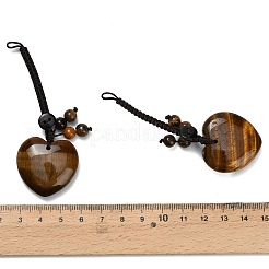 Herzförmiger Anhänger aus natürlichem Tigerauge&nbsp;G-K353-07B