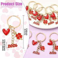 10 pendentif décoratif en alliage émaillé représentant un trèfle&nbsp;KEYC-YW00284