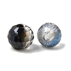 Perles en verre electroplate transparent &nbsp;GL-CBA2F3D-01