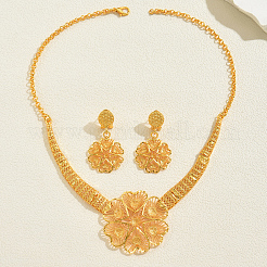 Комплекты из колье и серег в форме цветка в стиле ближневосточного сплава для женщин&nbsp;FW8198