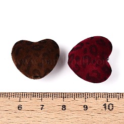 Флокированные непрозрачные акриловые бусины&nbsp;OACR-T030-04M