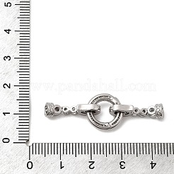 Micro pavé di ottone trasparente cubic zirconia piegato su fermagli&nbsp;KK-B189-01P