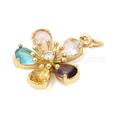 Подвески из латуни с прозрачным фианитом&nbsp;KK-G554-18G