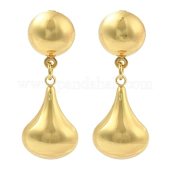 Orecchini a bottone a goccia in acciaio inossidabile 304 per donna&nbsp;EJEW-A125-40G