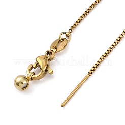 Collares de cadena de caja de acero inoxidable 304 con revestimiento de iones (IP)&nbsp;X-NJEW-Q003-03G