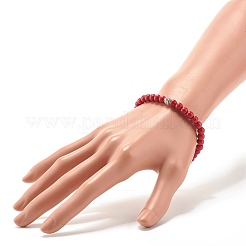 Bracelet extensible en perles rondes synthétiques turquoise (teintes)&nbsp;BJEW-JB07484