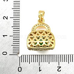 Латунные микропаве прозрачные подвески с фианитом&nbsp;LS-KK-R227-06G