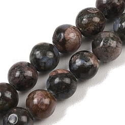 Бусины из натурального глаукофана&nbsp;X-G-R485-12-8mm