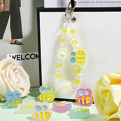 42шт 7 цвета прозрачные акриловые бусины&nbsp;MACR-SC0001-98