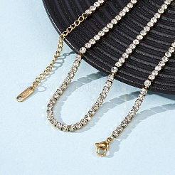 Женские цепочки-чашки со стразами из нержавеющей стали 304&nbsp;NJEW-G175-01G-02