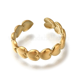 Кольцо-манжета из нержавеющей стали 304 в форме сердца для женщин&nbsp;RJEW-F161-02G-21