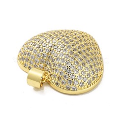 Colgantes de circonita cúbica transparente micro pavé de latón chapado en rack&nbsp;KK-A208-06G