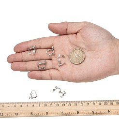 Латунные клипсы для непроколотых ушей&nbsp;X-EC143-NF