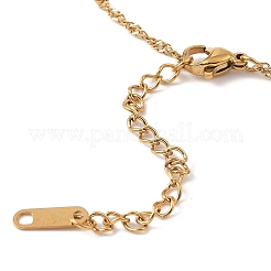 304 нержавеющая сталь хрустальные стразы морские коньки и морские звезды подвески веревочные цепочки ожерелья для женщин&nbsp;STAS-Z101-08G