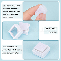 Квадратные пластиковые ящики для хранения алмазов&nbsp;LS-CON-WH0095-49A