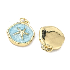 Золотые океанские латунные эмалированные подвески&nbsp;KK-K417-08G