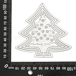 Breloques de connecteur découpées au laser en acier inoxydable de Noël 201&nbsp;STAS-Z116-03P-01