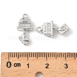 Ottone micro spianare pendenti zirconi&nbsp;KK-K351-65P