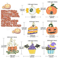 35шт 7 стиля хэллоуин подвеска из сплава эмали&nbsp;ENAM-CJ0003-98