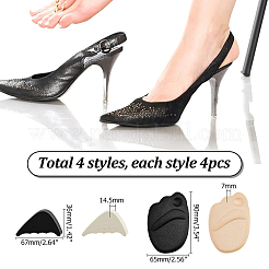 6 пара нескользящих подушечек для подушечек стопы из ЭВА и 6 пары резиновых регулируемых наполнителей для обуви&nbsp;AJEW-HS0001-16